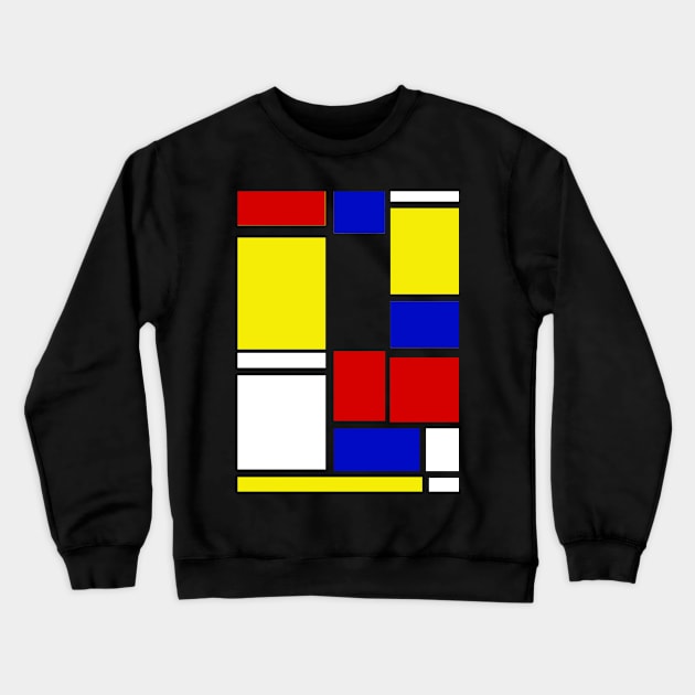 Mondrianism Crewneck Sweatshirt by Elouisarts